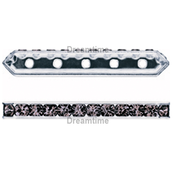 Dreamtime Crystal DC 77730 Rondelle Spacer Bars 5 Hole Mocca/Silver